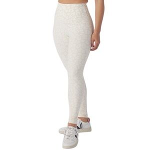 Glyder | Sultry Legging Ribbed in Oatmilk Leopard Size Medium NWT